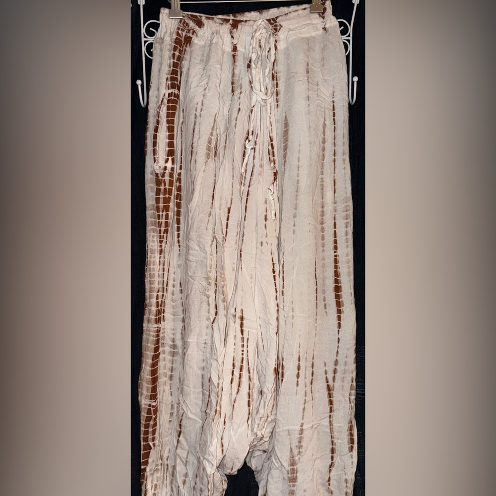 Thai Harem Balloon Gypsy Hippie Bohemian Tie Dye Baggy High Waisted Yoga Pants